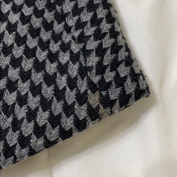 Vintage 90s Herringbone Wool Navy Gray Blazer - Picture 11 of 13